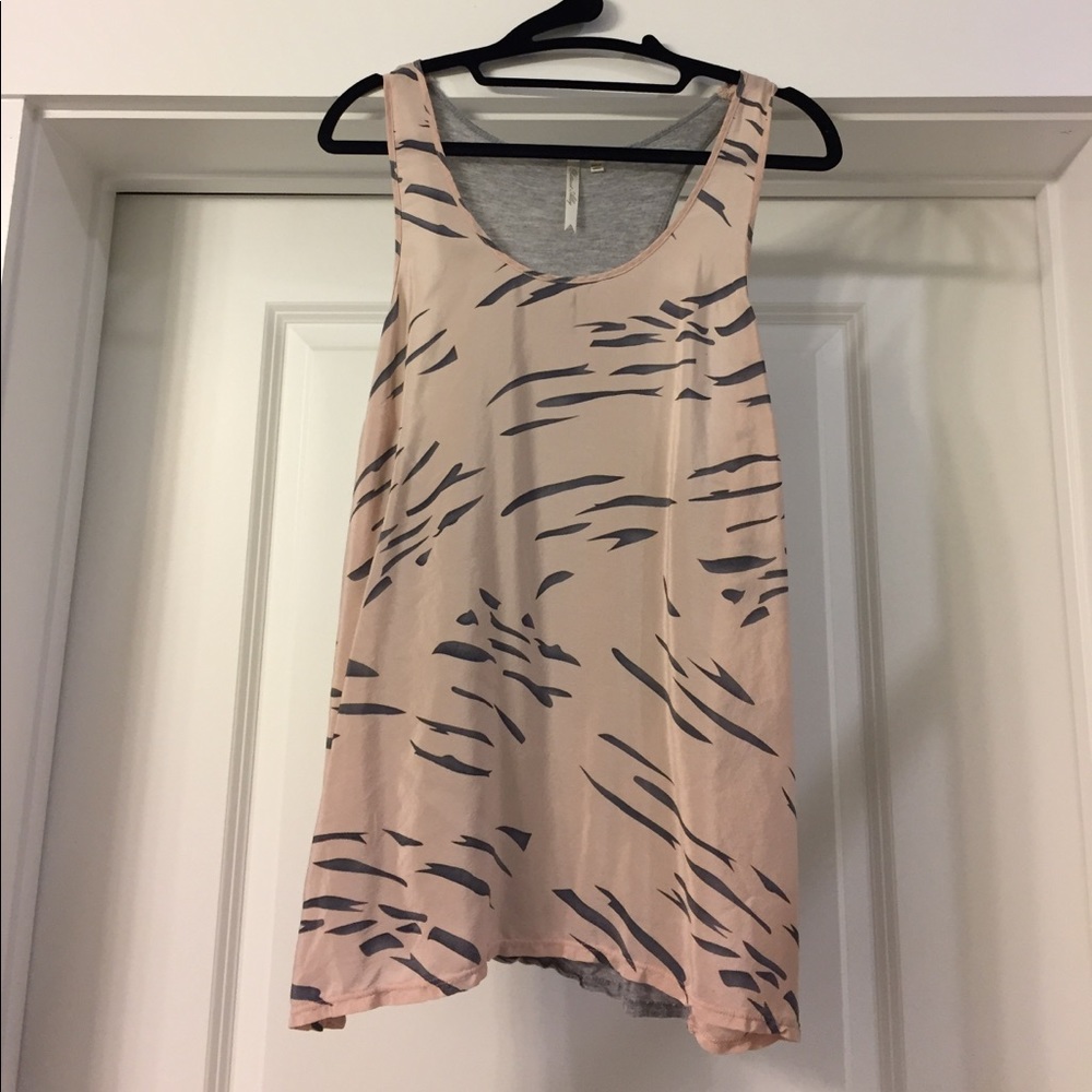 Blush & Gray print racerback tank