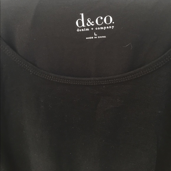 D&co. Large , 3/4 sleeves, stretchy black tunic - Picture 3 of 4