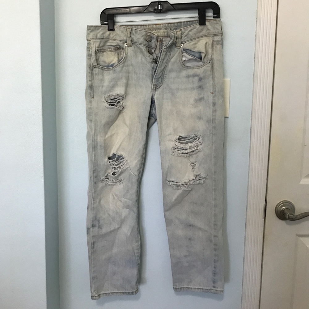 Distressed jeans