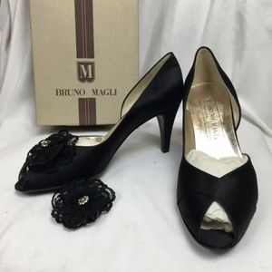 1980's Bruno Magli Silk Pumps - Never Worn