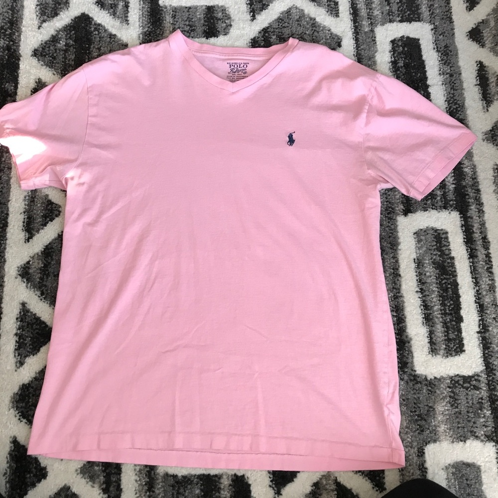 Men's Polo Ralph Lauren Pink Tee • Small