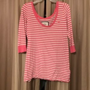 Pink & White Stripped Tee