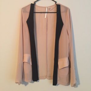 LC Lauren Conrad Sheer Blazer Top size 6