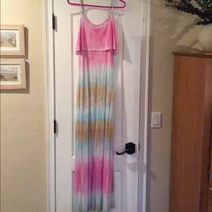 Lulu's tie dye maxi dress