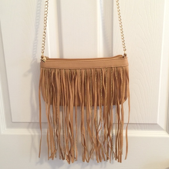 Handbags - Crossbody Faux Leather Fringe Purse
