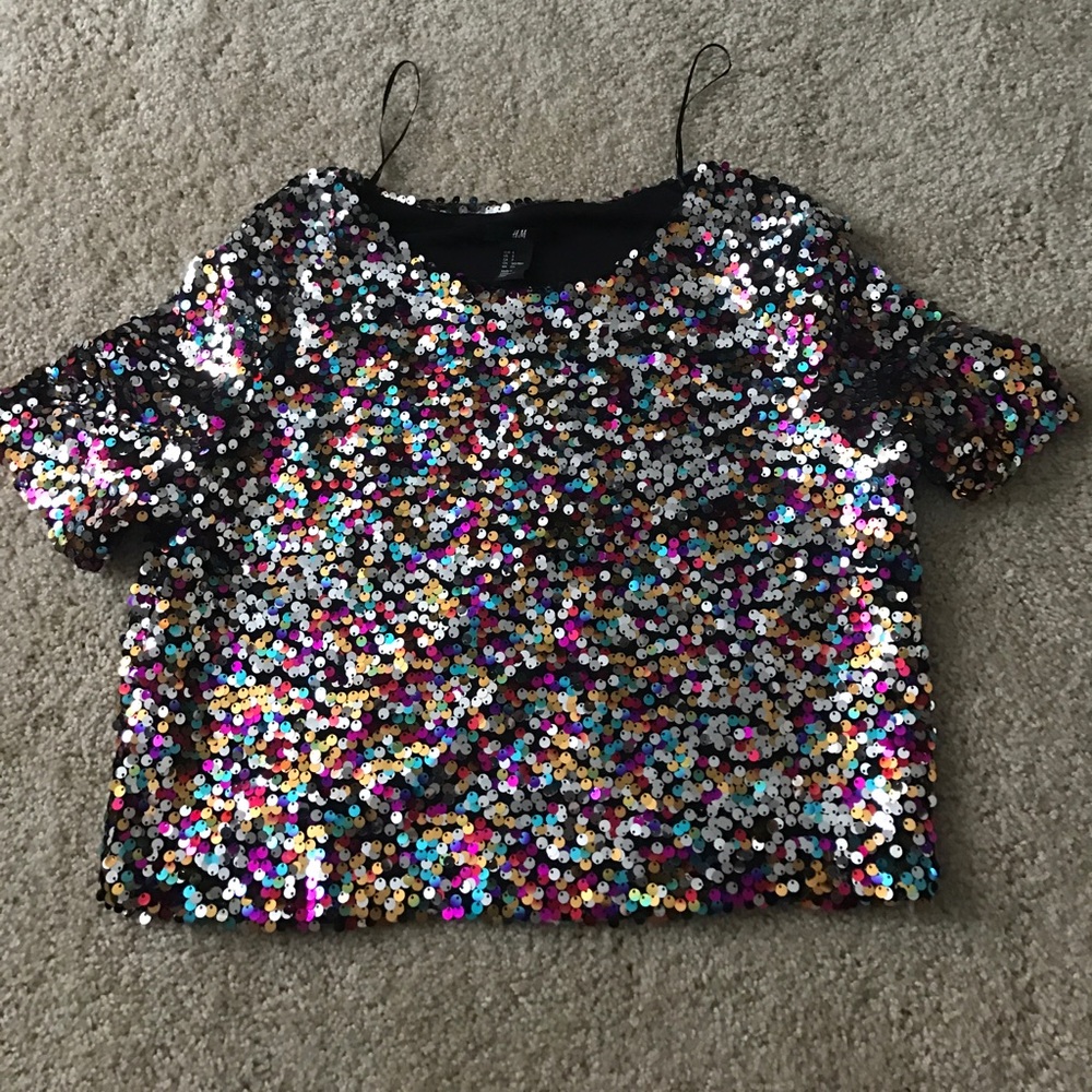 Sequin crop top