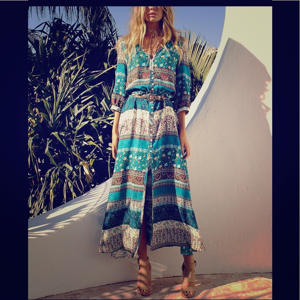 Bohemian style paisley dress (NWOT)