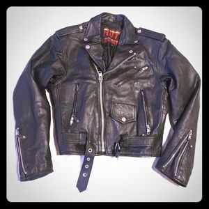 HOT LEATHERS cropped motorcycle jacket
