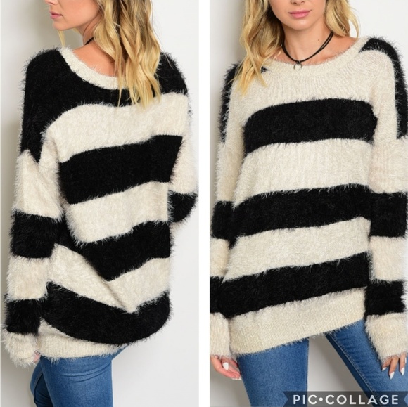 Sweaters - LAST ONE! Oversized Striped Sweater