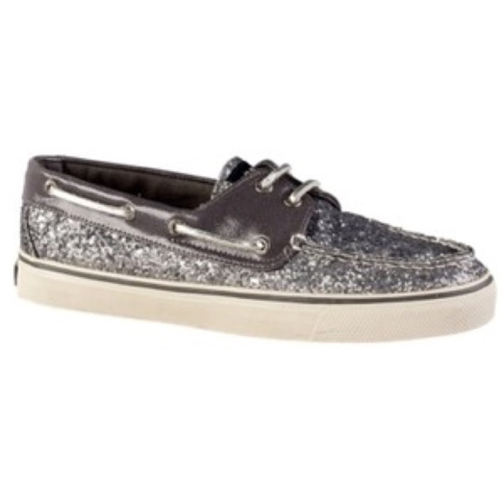 Silver Glitter Sperry Top-Siders