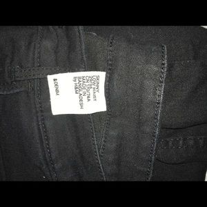 H and m super skinny black jean