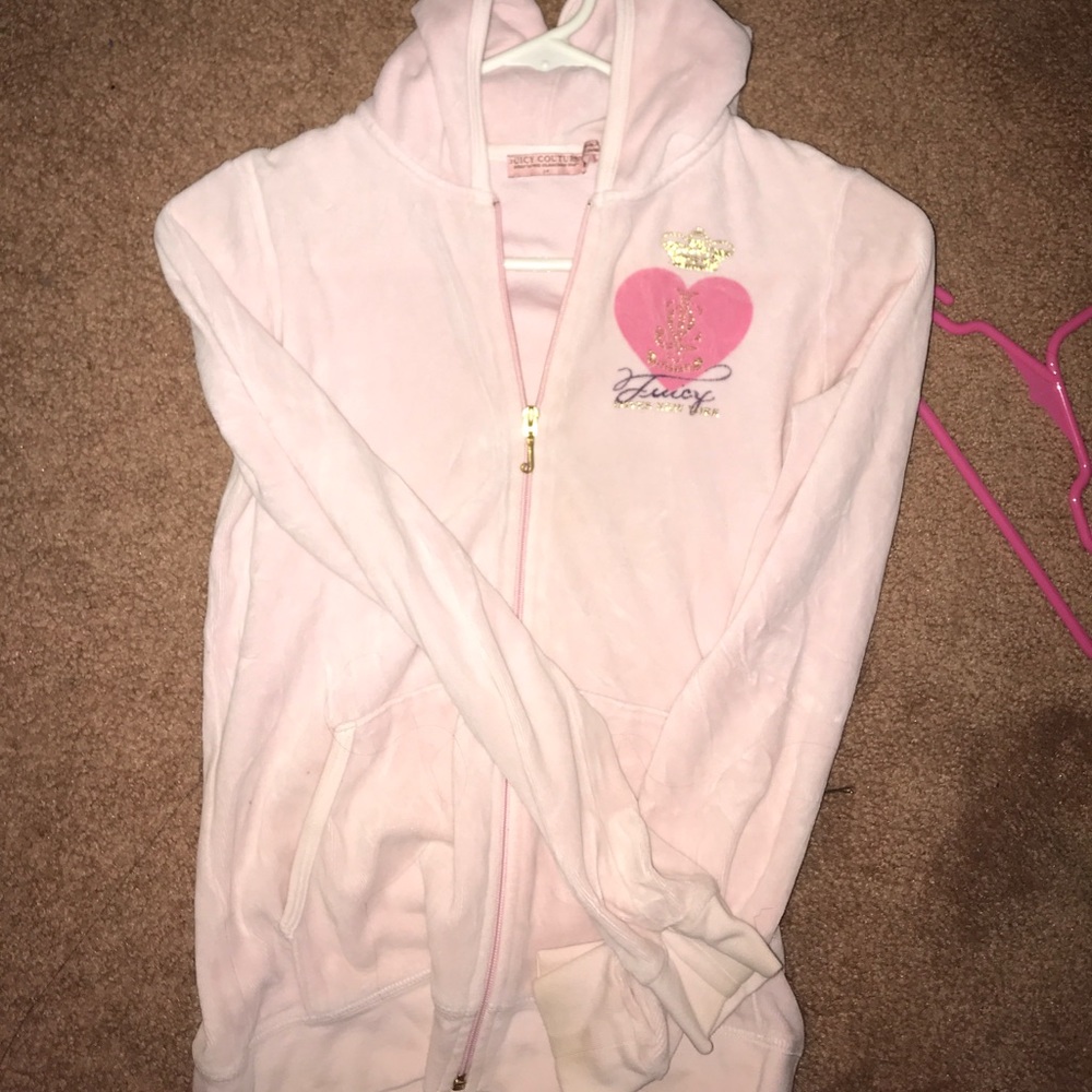 Baby pink juicy couture zip up