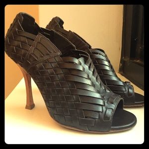 Sergio Rosi woven leather booties
