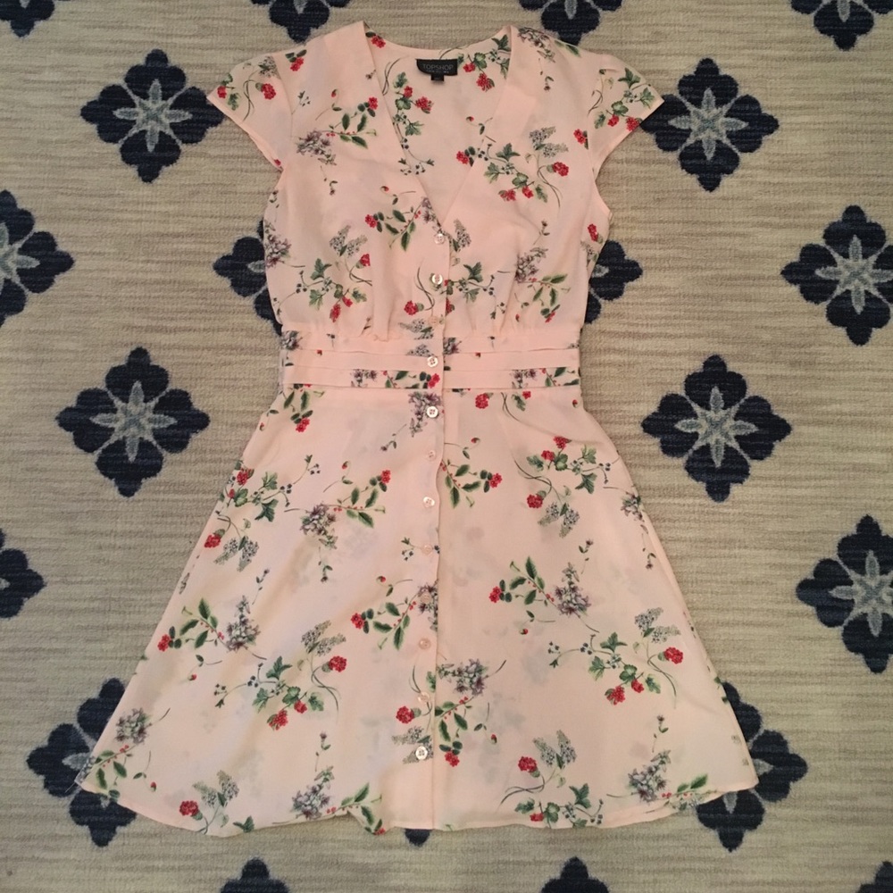 Topshop Floral Tea Dress