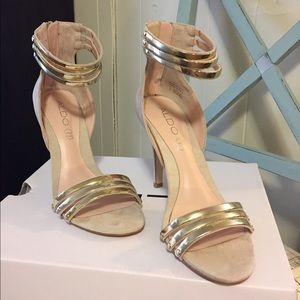 Size 7 high heeled sandals