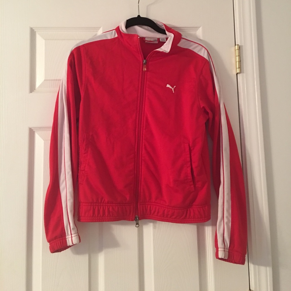 Puma red adult track suit