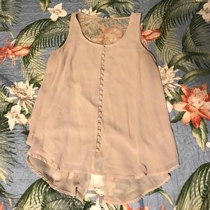 Naked zebra grey lace tank