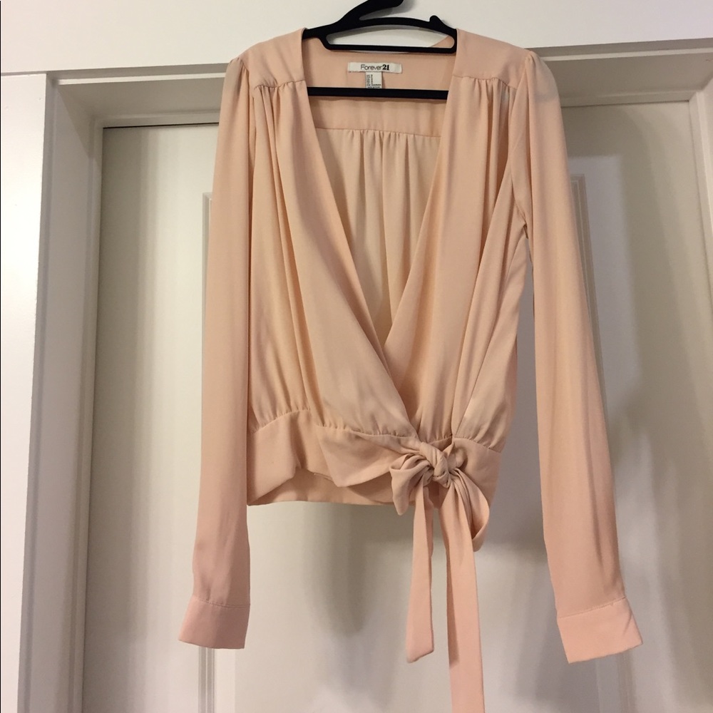 Blush wrap top