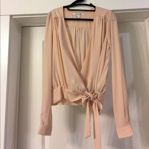 Blush wrap top