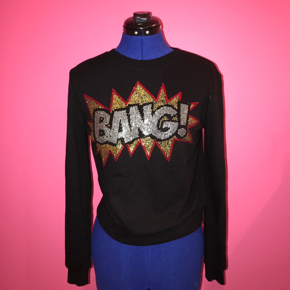 "Bang" crew neck sweatshirt