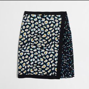 J. Crew pleated mixed print skirt size 4 NWT