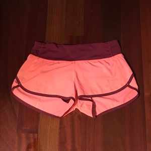 LULULEMON 2-way stretch speed shorts!!! (Pink)
