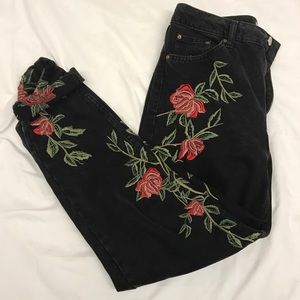 Top shop floral jeans