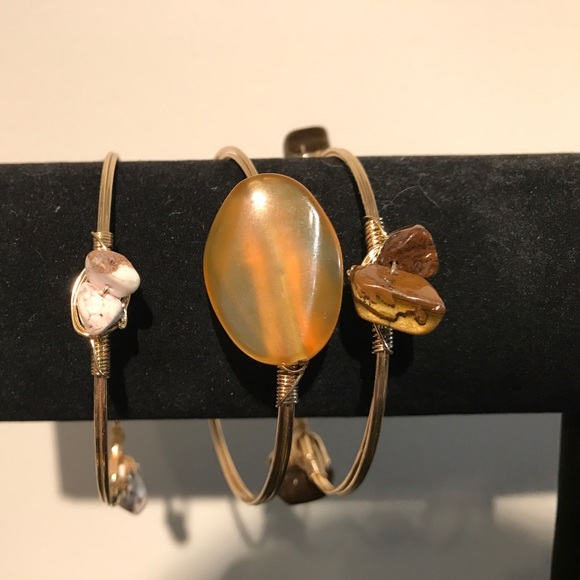 Stone bangle set - Picture 1 of 3