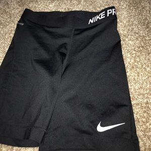 Long Nike Pro spandex shorts