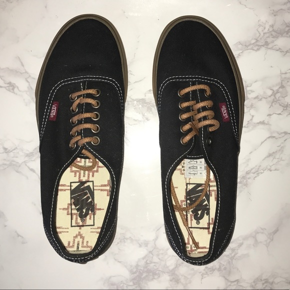 ❌SOLD❌ NWOT Black, Brown/Gold Vans - Picture 1 of 5