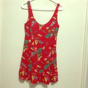 Holister Hawaiian print 🌺 mini dress red