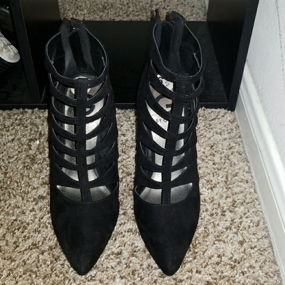 G By Guess "Darrah" Caged Pumps