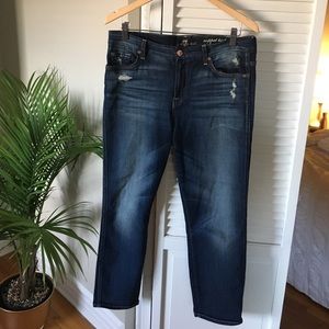 7 For All Mankind Cropped High Rise Straight