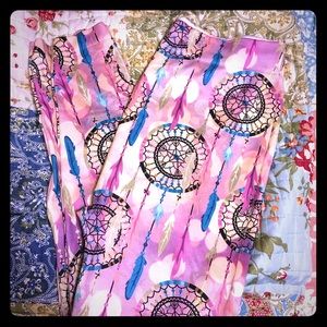 Watercolored dreamcatcher leggings