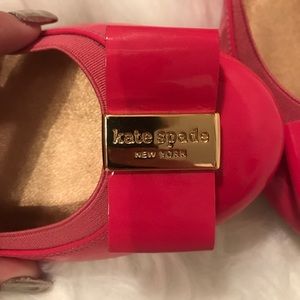 Kate Spade Pink Patent Leather Bow Ballet Flats