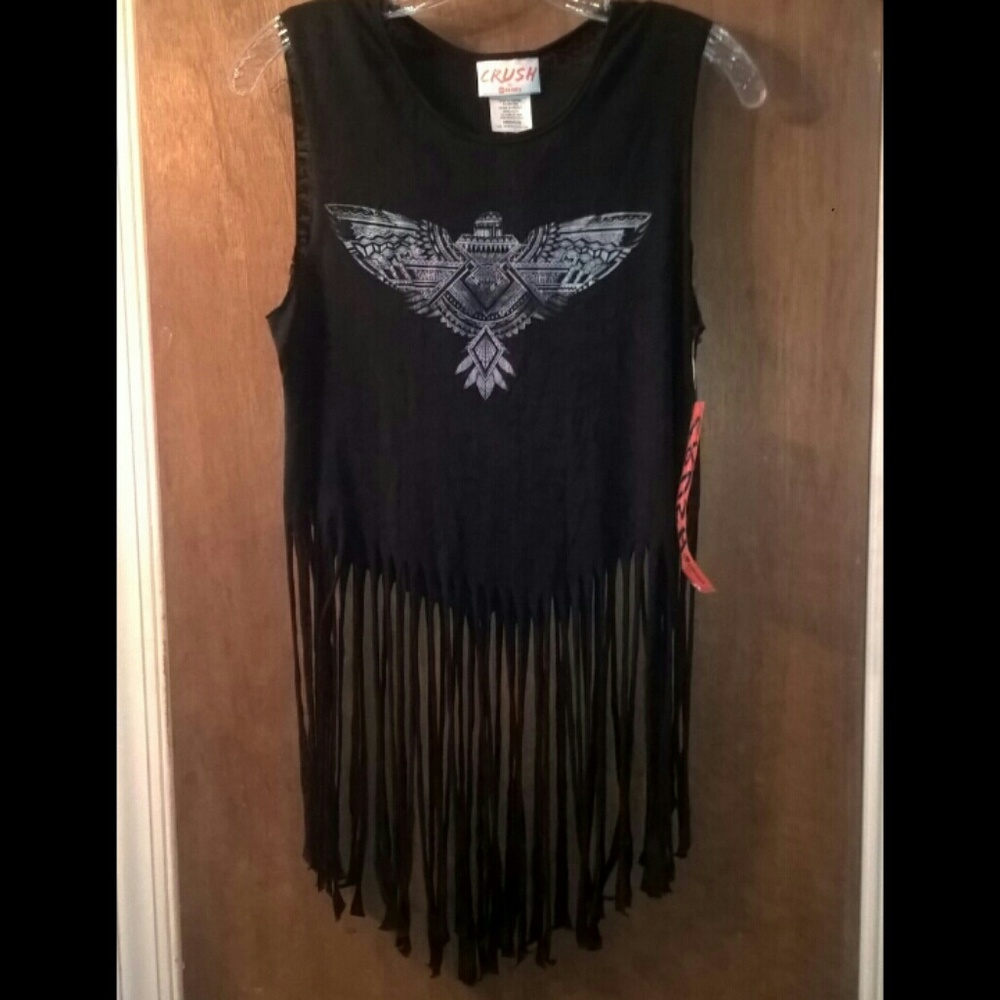 Fringed Graphic Tank NWT