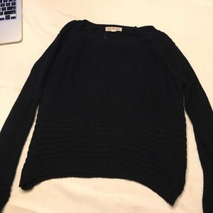Navy blue sweater (cropped)