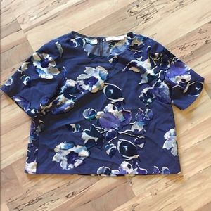Floral Astr box cut blouse