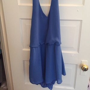 Blue halter romper (shorts not a dress)