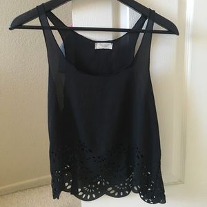 BRANDY MELVILLE black sheer top