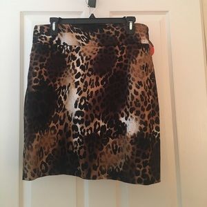 Leopard Short Pencil Skirt