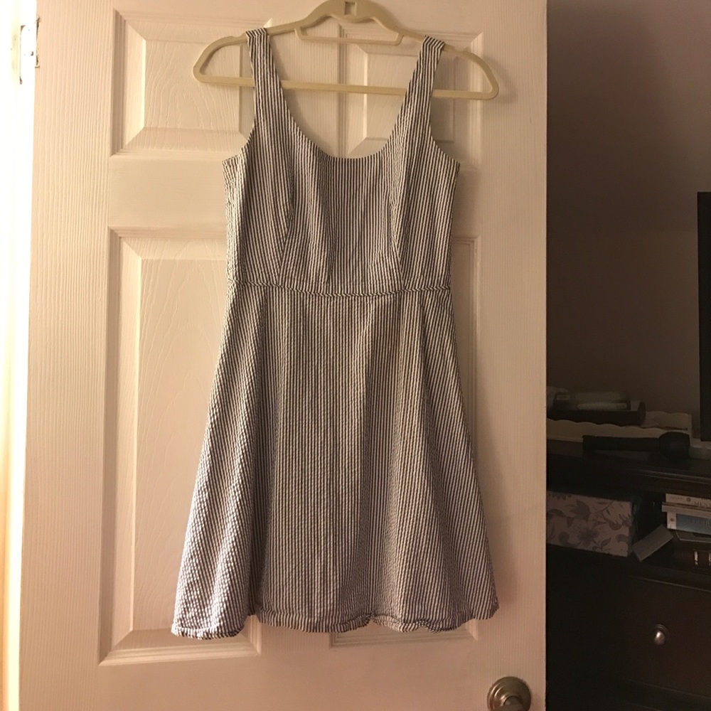 Seersucker mini dress