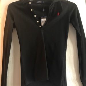 POLO Long Sleeve Half Button-Up