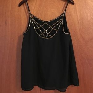 Black tank with gold decor!