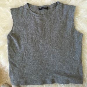 BM grey muscle top