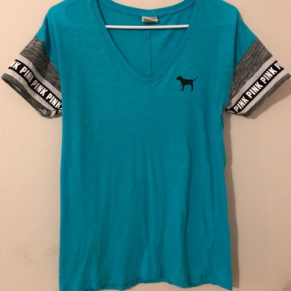 PINK Victoria's Secret Tops - Teal PINK VNeck