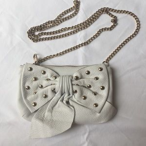Red Valentino White Bow Chain Purse