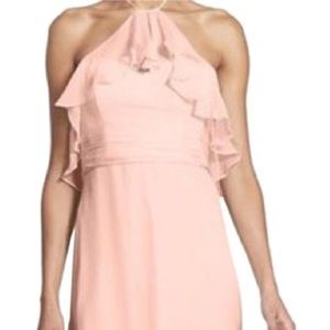 Chiffon Amsale Halter Dress