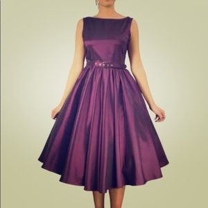 Size 44 (US 16) purple retro dress from Chic Star