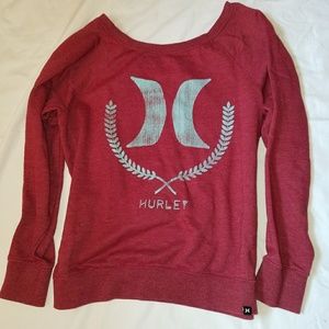 Hurley Logo Red & Blue Graphic Sweatshirt